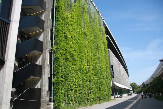 The green wall at Sihl City in Zurich